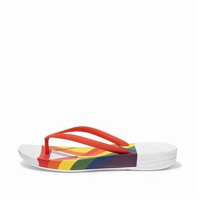 Fitflop Men's IQUSHION Rainbow Flip Flops - Multicolor, KI5078329